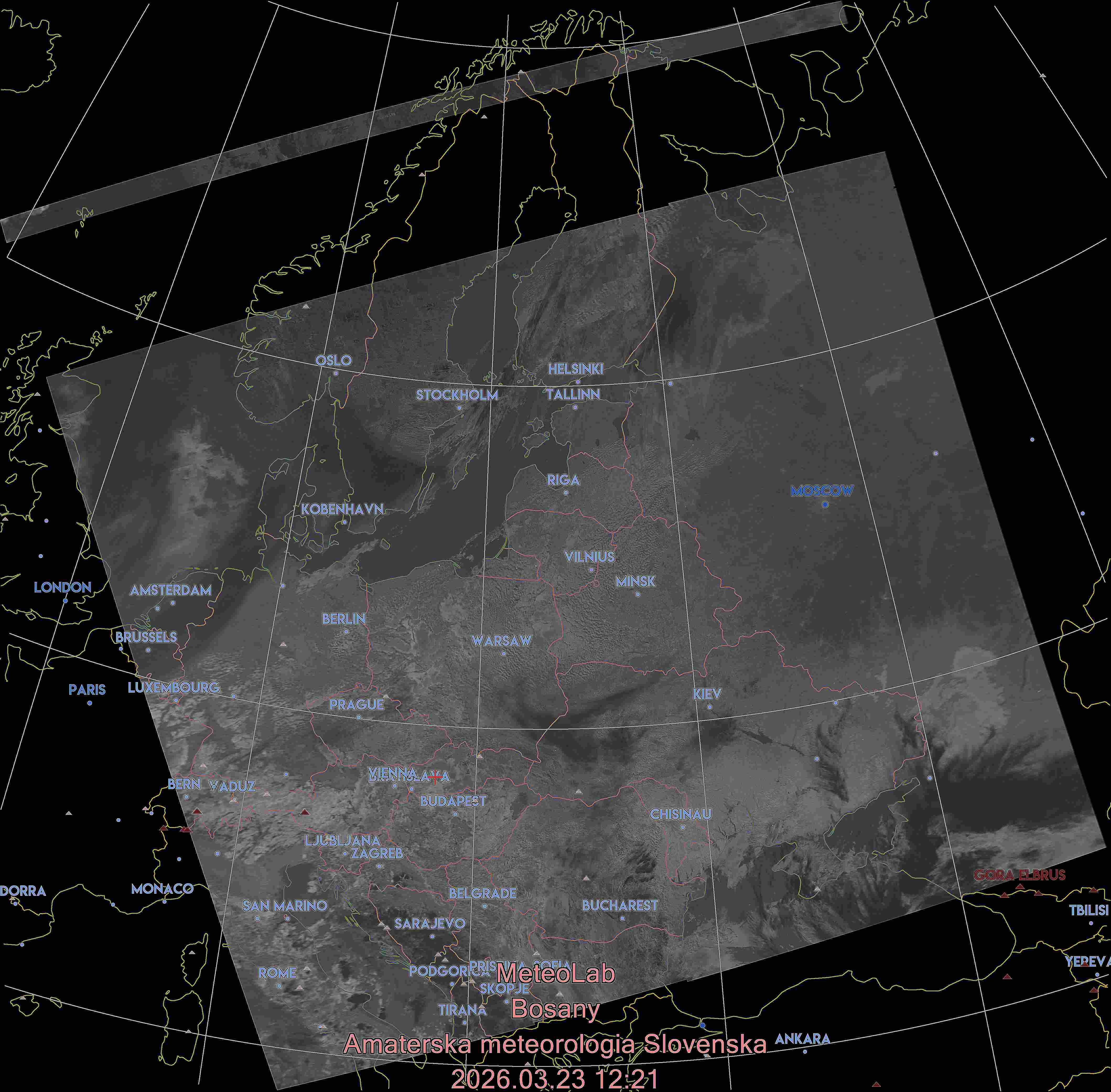 Satelitná snímka Meteor 16