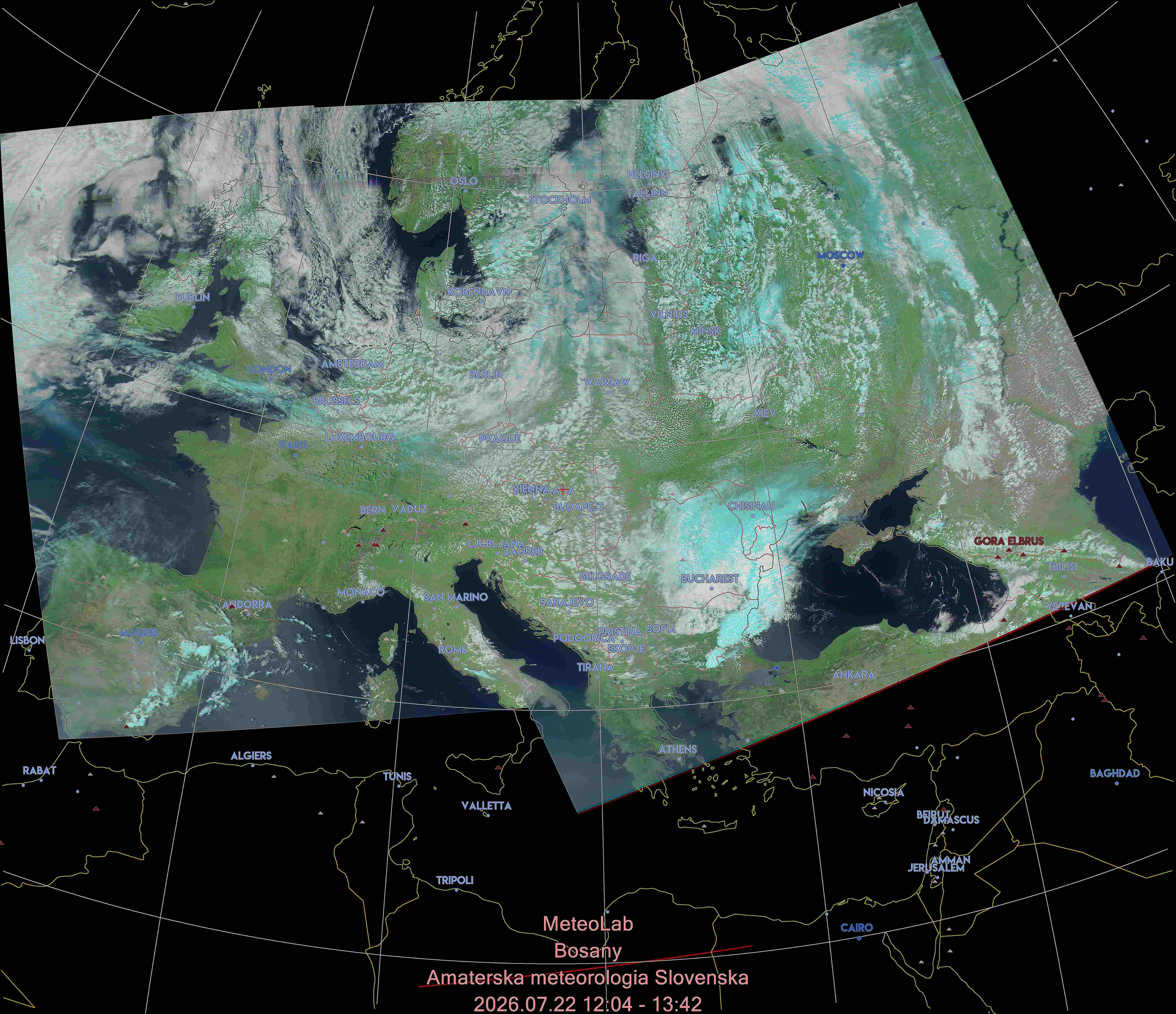 Satelitná snímka Meteor 2